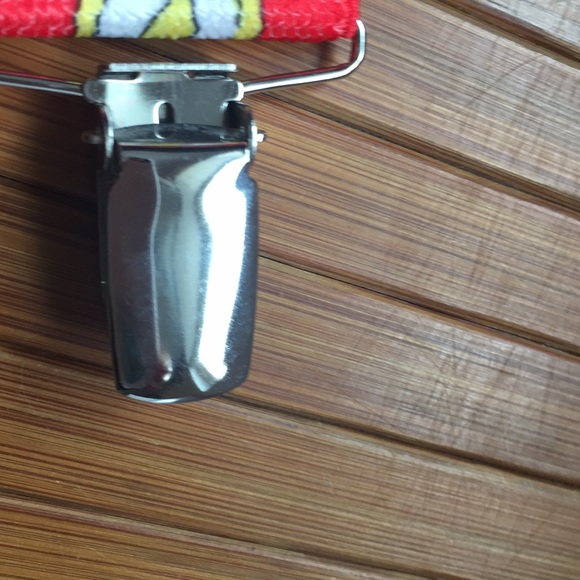 Christmas Holiday Suspenders. Silver hardware. EUC - Picture 5 of 8